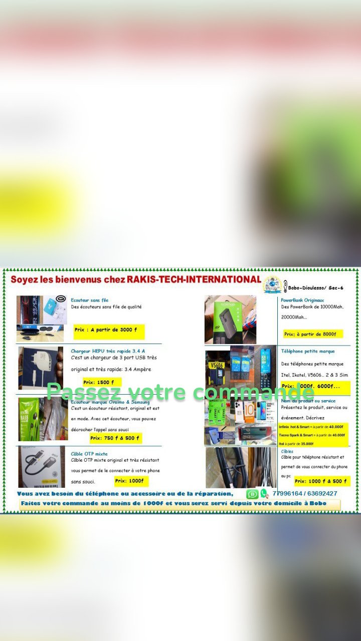 Passez votre commande